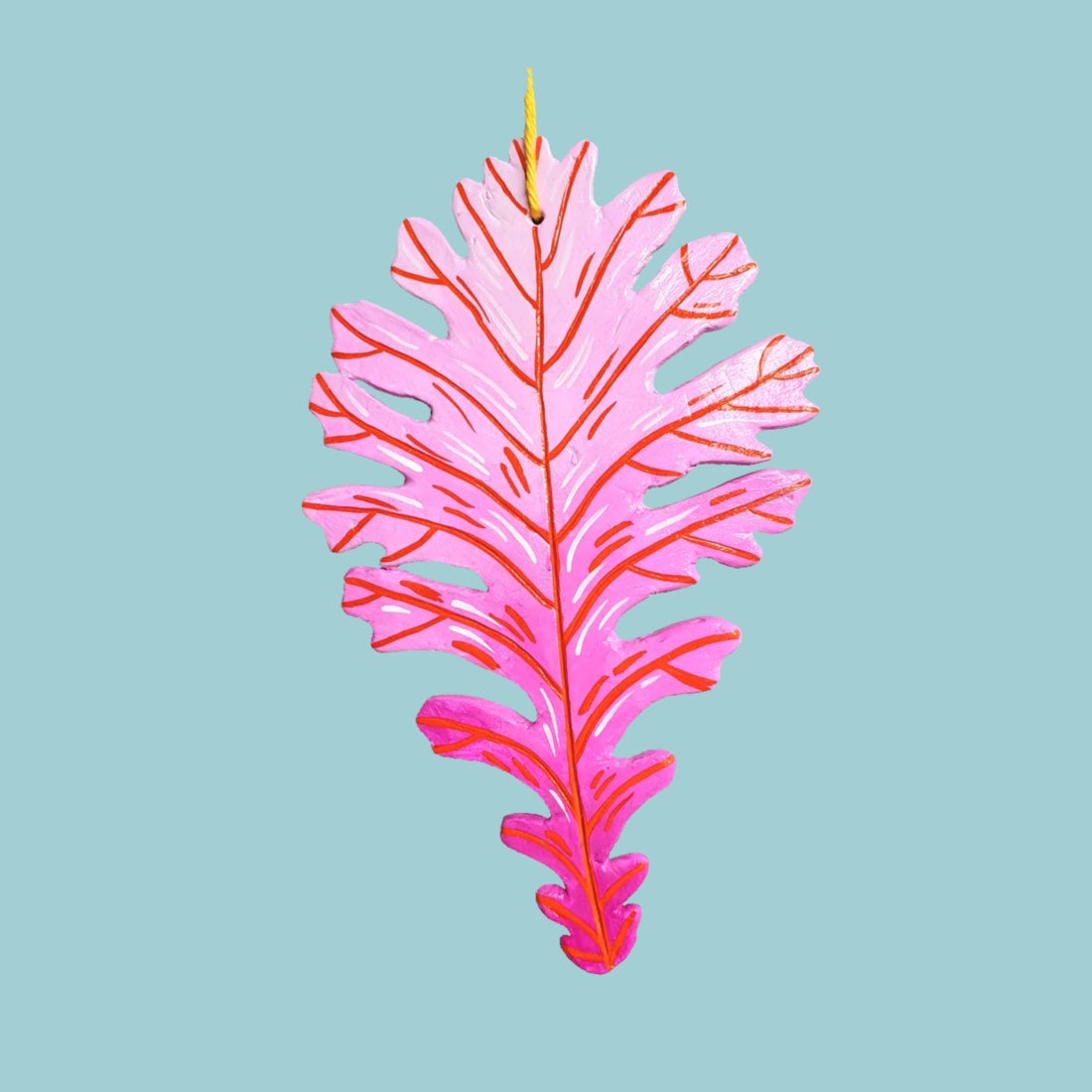 Leaf - pink and red