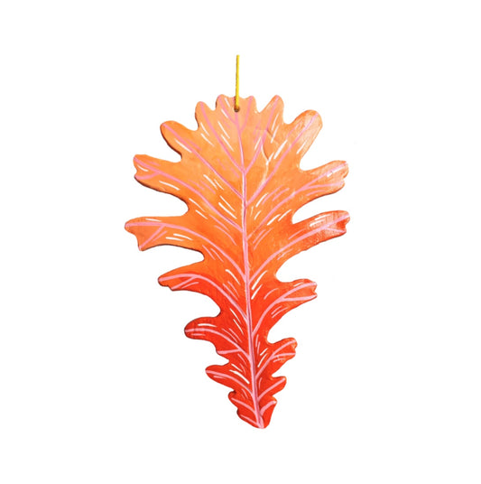 Leaf - orange and pink