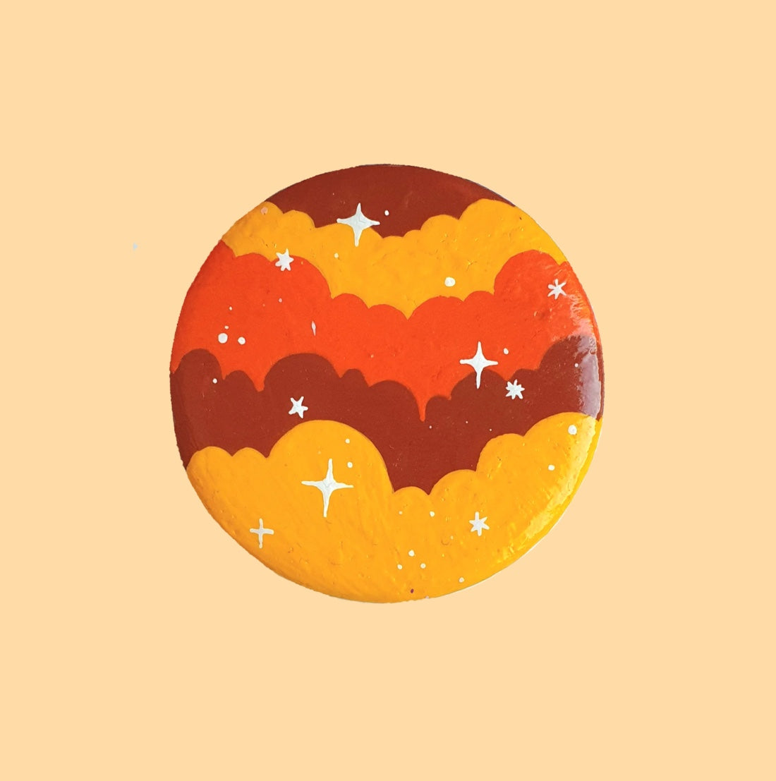 Cloud pin - 70's colors